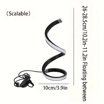 2025 new LED modern bedside lamp deformable spiral table lamp night lamp office living room bedroom decoration night lamp