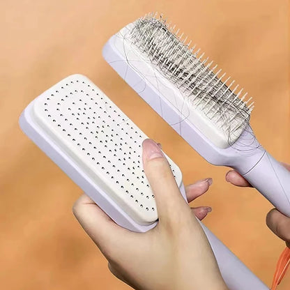 Automatic Cleaning Rotating Lifting Comb Self Cleaning Hairbrush