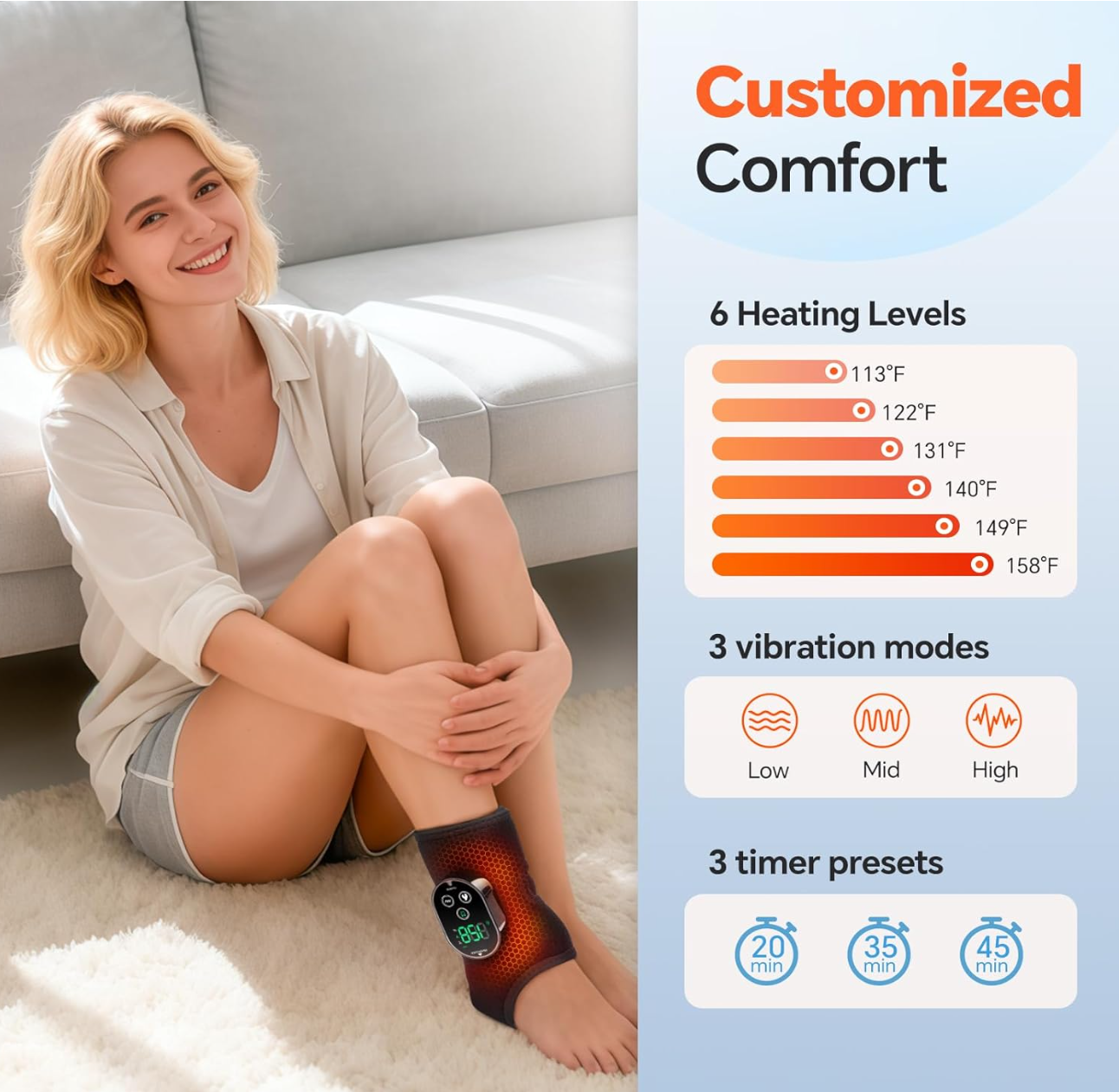🦶 Therma Flex 3-in-1 Electric Foot, Hand & Ankle Heat Massager