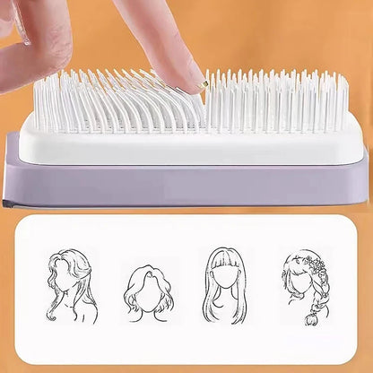 Automatic Cleaning Rotating Lifting Comb Self Cleaning Hairbrush
